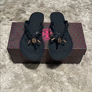 Tory Burch Navy Blue Sandals